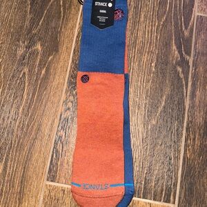 Stance Men's Casual Blue and Orange Socks